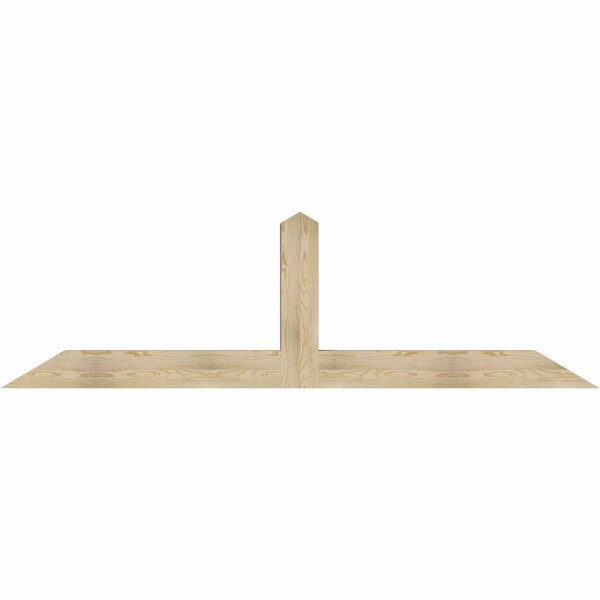 Ekena Millwork Portland Rough Sawn Timber Gable Bracket, Douglas Fir, 96"W x 28"H x 6"D x 6"F, 7/12 Pitch GBW096X28X0606POR00RDF - main